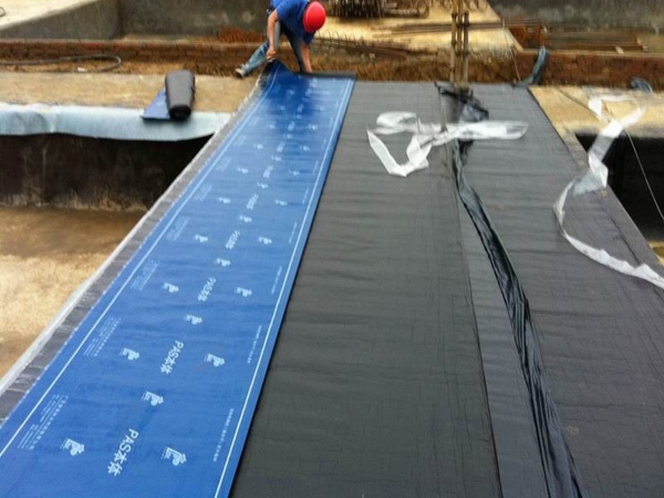Self adhesive wet laid waterproofing membrane